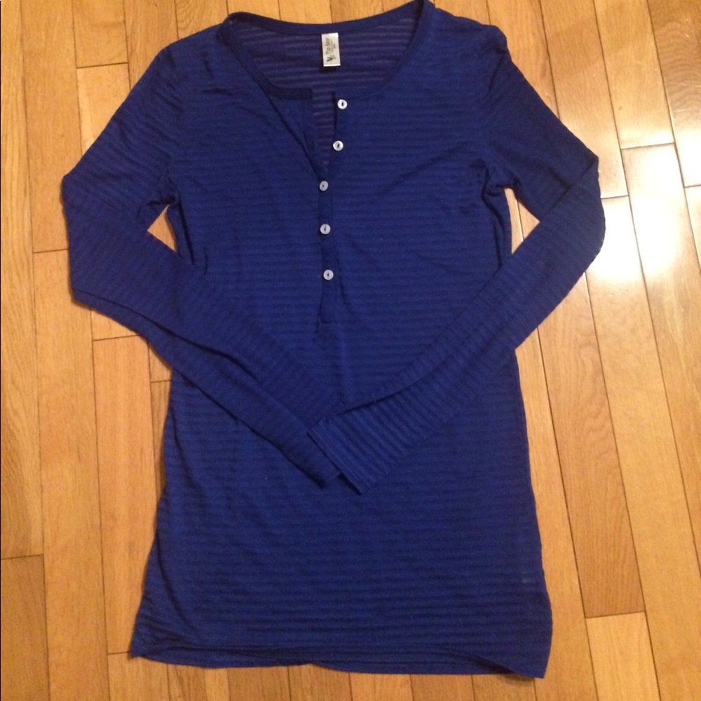 VS Sheer striped shirt